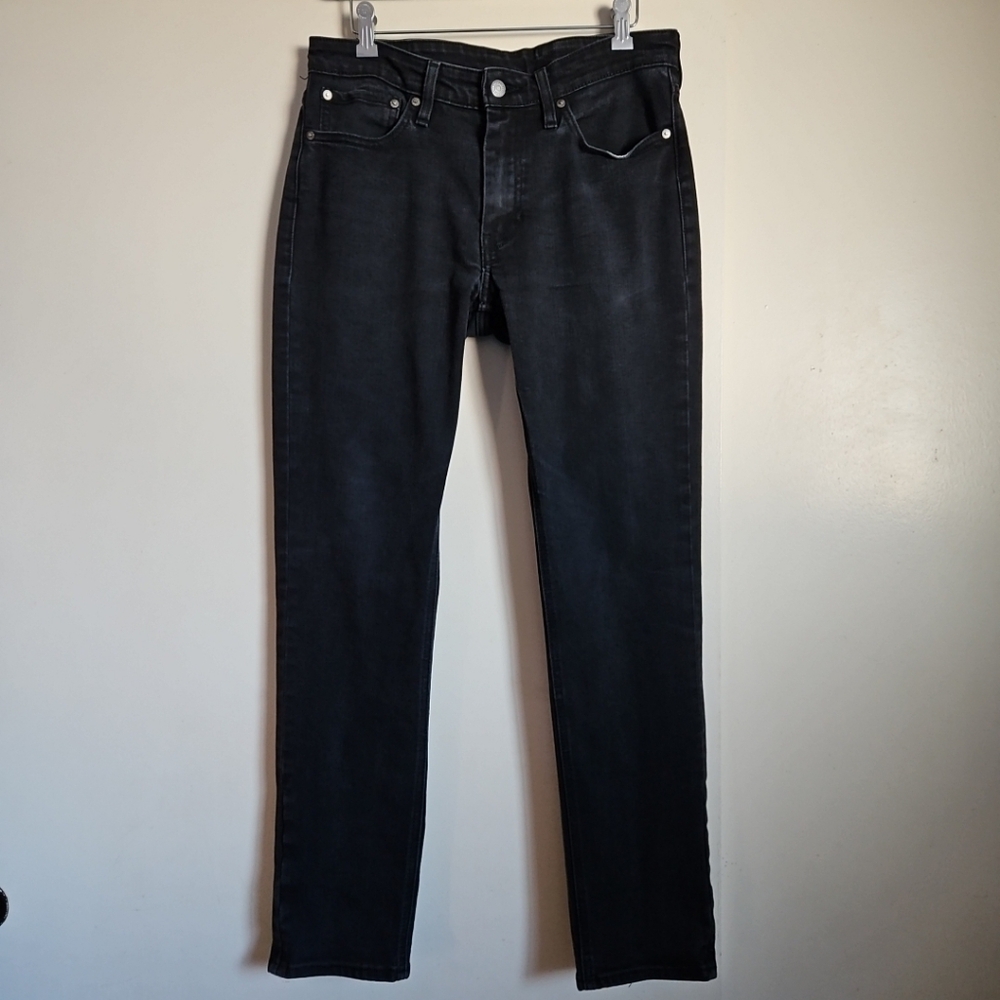 Levi's 511 Faded Black Slim Leg Denim Jeans Gussetted Diamond Crotch Size 32X32